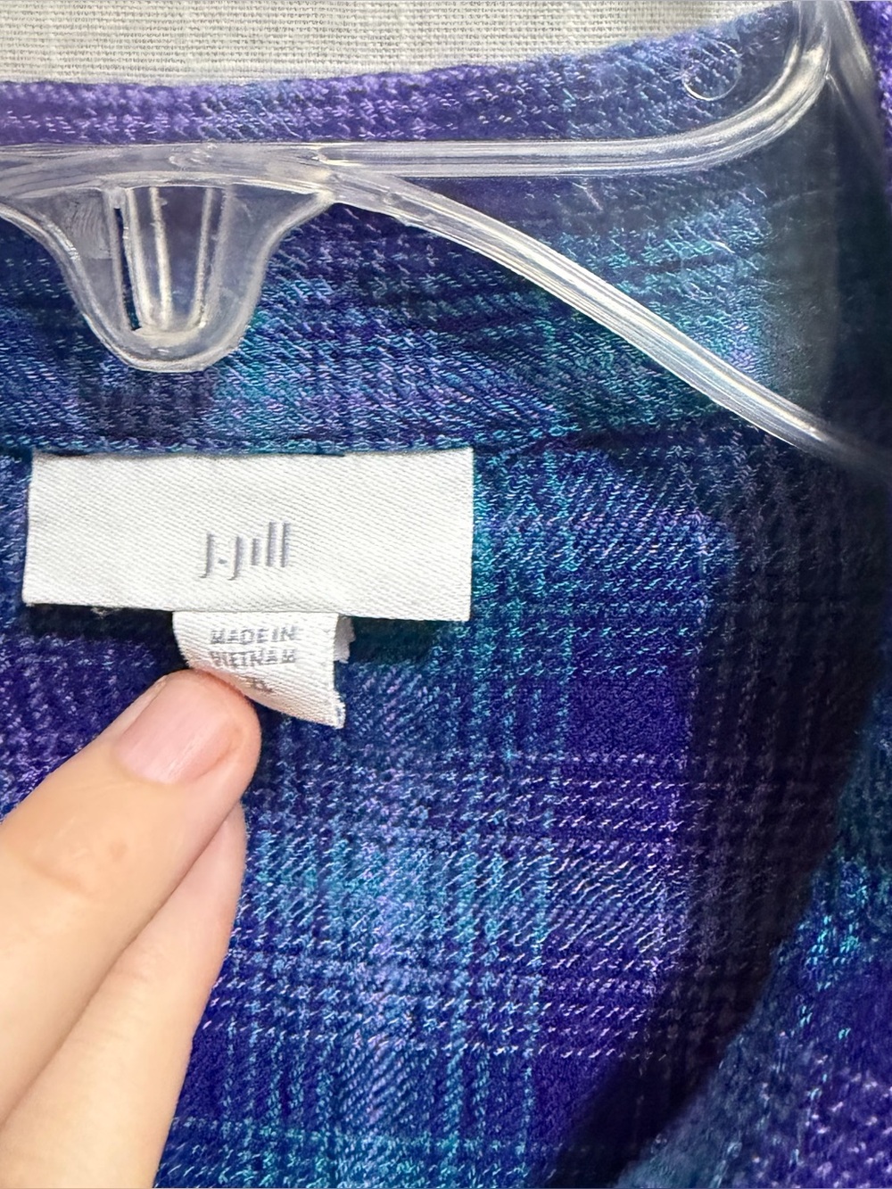 J. Jill rayon plaid top in size XL